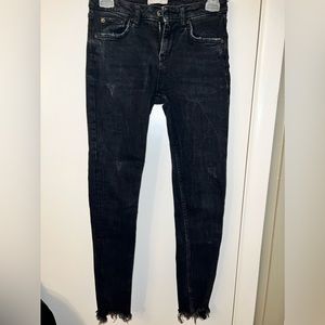 Zara Women’s Premium Collection Stonewashed Skinny Jeans
